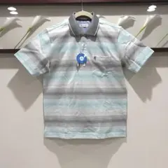 新品Hush Puppies ハッシュパピーポロシャツ ボーダー柄　M 吸水速乾