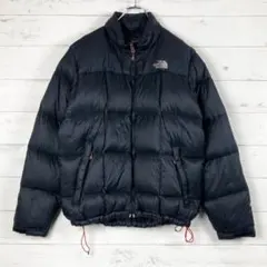 ノースフェイス　ダウンジャケット　ロゴ刺繡　サミット　800FP　黒　L　296