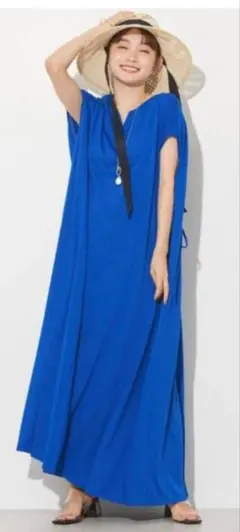 アメリカンホリック スキッパーフレンチスリーブワンピースＬサイズゆったり