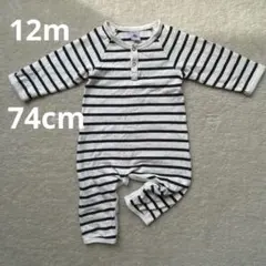 プチバトー　ロンパース　12m/74cm