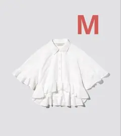 GU ペプラムシャツ 5分袖 by rokh オフホワイト