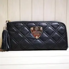 【美品】ATAO limo リモ ダイヤ L字ファスナー 長財布 ブラックのサムネイル