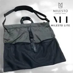 美品！MILESTO LITE 超軽量 2WAYショルダートートバッグ　カーキ