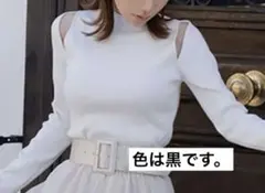 eimy istoire スリットショルダープレーンニット　黒