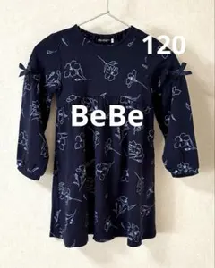 ★未使用品【BeBeべべ】花柄ワンピース⭐︎120サイズ