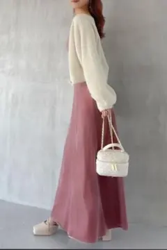 dazzlin ダズリン　ロングワンピース バックレースアップ別珍キャミワンピ