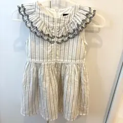 BeBe ストライプ柄 ノースリーブワンピース 100cmのサムネイル