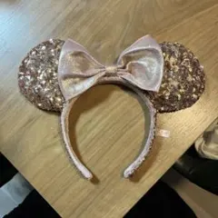 東京ディズニーリゾート ミニーカチューシャ ピンク スパンコール