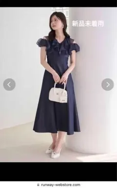 MERCURYDUO2WAYシアーラッフルドッキングワンピース M