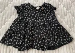 petit main 花柄 フリル袖 トップス 80