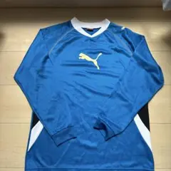 PUMA 青 長袖 サッカーウェア 160