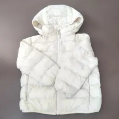 UNIQLO フード付きダウンコート 110 ホワイト