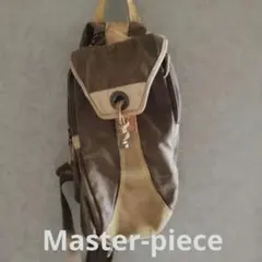 Master-piece　ブラウン キャンバス レザーバッグ フラップ式のサムネイル