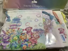 ダッフィー＆フレンズ　20周年 カラフルハピネス　きんちゃく