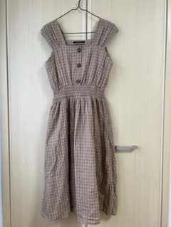INGNI イング 膝下ワンピース ノースリーブワンピース チェック柄