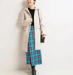 IENA イエナ 二重織りシャルムフードコクーンコート ナチュラル