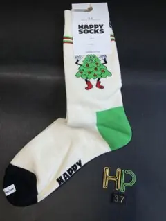 新品HappySocksハッピーソックス レディースソックス クリスマスツリー
