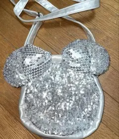 Disney ミニーマウス スパンコール ショルダーバッグ シルバー