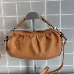 box21 本革 2way ショルダーバッグ レザー キャメル ハンドバッグ