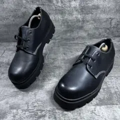 未使用級【ザラ】（42）厚底レザーシューズ レースアップ
