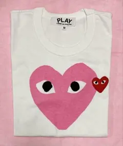 新品 未使用 PLAY COMME des GARCONSピンクハート Tシャツのサムネイル