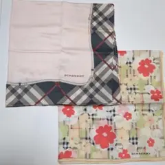 BURBERRY チェック柄ハンカチ 2枚セット