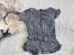 黒と白のギンガムチェック セットアップ