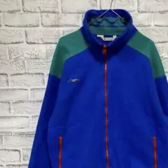 コロンビア　フリースジャケットブルーM ロゴ刺繍アウトドア904