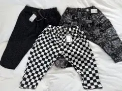 ◾️新品タグ付き◾️6分丈テーパードパンツ　総柄サルエルパンツ　160 ３枚セット