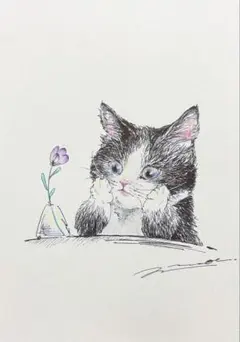 猫の絵　原画