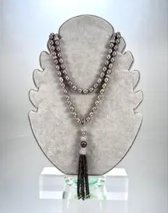 A20/黒蝶真珠 バロックパール 真珠 ネックレス SILVER金具 7mm