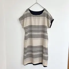 【オフオンスタイリッシュ】2WAY　半袖　ワンピース　【38】（M相当）膝下丈