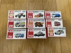 (訳あり)匿名配送 廃番トミカ 9台セット　働く車系