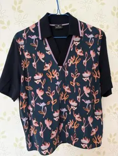 PS Paul Smith 花柄切替 半袖ポロシャツ Mのサムネイル
