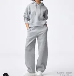 ヘビーウェイトスウェットバレルレッグパンツ丈長め77.5cm