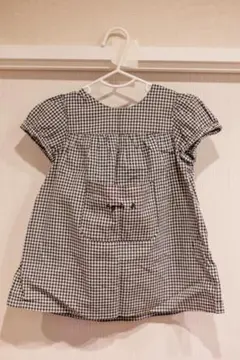 agnès b. 白黒チェック柄 ワンピース 1 an (80 cm)
