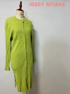 ワタナベ様専用・イッセイミヤケ ISSEY MIYAKEグリーン 半袖ワンピース