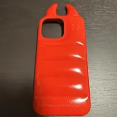 悪魔の角iPhoneケース 赤 シルバー iPhone14 ProMax