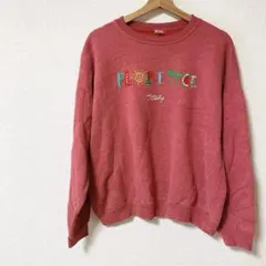 一点もの⭐️フローレンス刺繍赤スウェット 長袖 ロゴ 裏起毛 レッド系