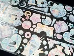 切売 147★ 海外 マスキングテープ マステ PET 装飾 動物 兎 虹光