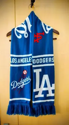 ロサンゼルス・ドジャース マフラー MLB公式　裏ボア　20cm×150cm