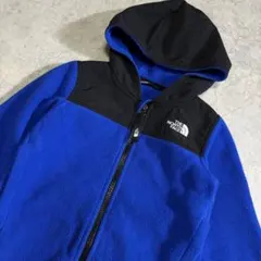 【100相当】ノースフェイス フリースジップパーカー ブルー キッズ 古着