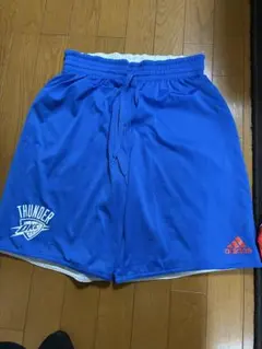 adidas バスケットボールパンツ 青 白 OKC Thunder
