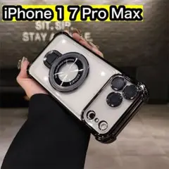 iPhone17 ケース　ブラック マグセーフ 新品 クリア　スケルトン　人気