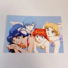 エヴァンゲリオン 限定 レトロ ポストカード レイ アスカ ミサト リツコ