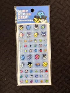 正規品☆たまごっち　ドロップブロックシール　青　タイル　シール　まめっち