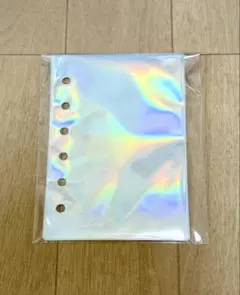 即日発送 シール帳 リフィル オーロラ 透明シール台紙10枚 6穴 Ｌ判 A 7