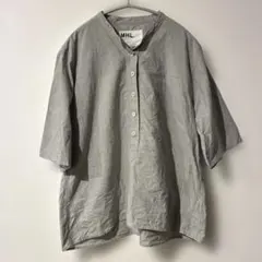 美品】MHL.バンドカラーコットン バンドカラー プルオーバー 半袖 