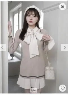 LIP SERVICE ティアードフレアエアリーワンピース チェック フリル F LIP SERVICE（リップサービス） ワンピース ティアードフレアエアリー