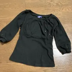 ◆BURBERRY BLUELABEL◆七分袖カットソー◆ブラック